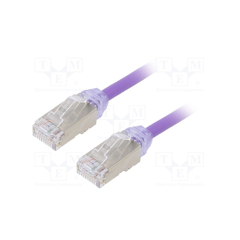 1 pcs x PANDUIT - STP28X1MVL - Patch cord, F/UTP,TX6A-28™, 6a, solid, Cu, LSZH, violet, 1m, 28AWG