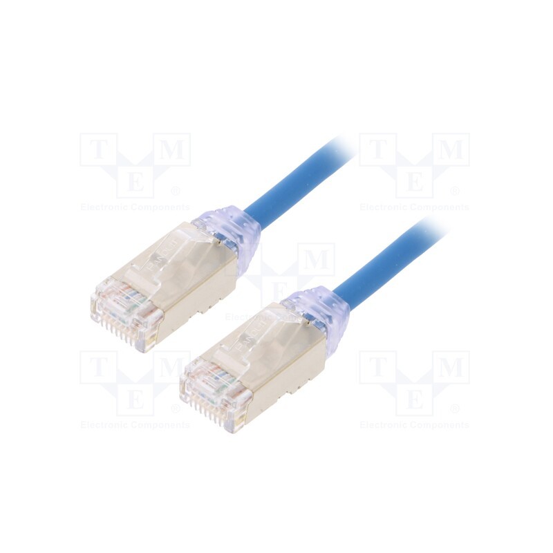 1 pcs x PANDUIT - STP28X1MBU - Patch cord, F/UTP,TX6A-28™, 6a, solid, Cu, LSZH, blue, 1m, 28AWG