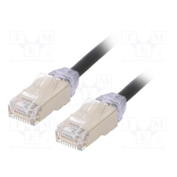 1 pcs x PANDUIT - STP28X1MBL - Patch cord, F/UTP,TX6A-28™, 6a, solid, Cu, LSZH, black, 1m, 28AWG