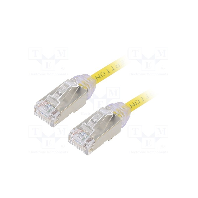 1 pcs x PANDUIT - STP28X0.5MYL - Patch cord, F/UTP,TX6A-28™, 6a, solid, Cu, LSZH, yellow, 0.5m, 28AWG