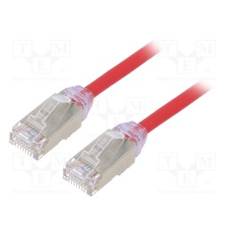 1 pcs x PANDUIT - STP28X0.5MRD - Patch cord, F/UTP,TX6A-28™, 6a, solid, Cu, LSZH, red, 0.5m, 28AWG