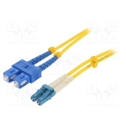 1 pcs x QOLTEC - 54032 - Fiber patch cord, LC/UPC,SC/UPC, 2m, Optical fiber: 9/125um, LSZH