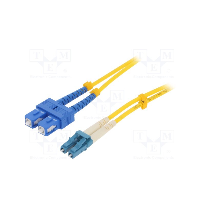 1 pcs x QOLTEC - 54031 - Fiber patch cord, LC/UPC,SC/UPC, 1m, Optical fiber: 9/125um, LSZH