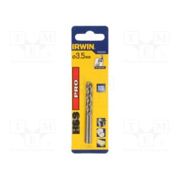 1 pcg x IRWIN - 10502383 - Drill bit, for metal, Ø: 3.5mm, L: 70mm, Working part len: 39mm