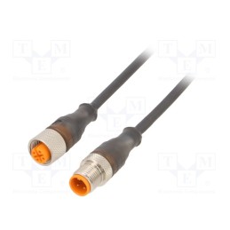 1 pcs x LUMBERG AUTOMATION - RST 4-RKT 4-225/0,6 M - Connection lead, PIN: 4, 0.6m, plug, 230VAC, 4A, -25÷80°C, IP67, RST