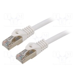 1 pcs x GEMBIRD - PP6A-LSZHCU-W-15M - Patch cord, S/FTP, 6a, solid, Cu, LSZH, white, 15m, 27AWG, Cablexpert