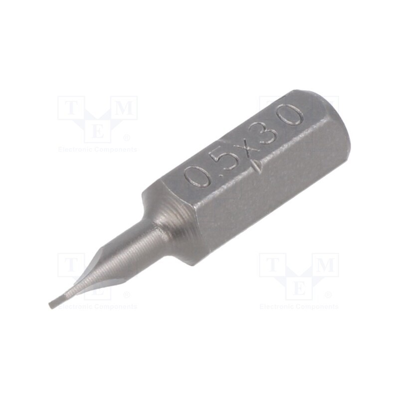 1 pcs x FELO - 020 300 10 - Screwdriver bit, slot, 3,0x0,5mm, Overall len: 25mm