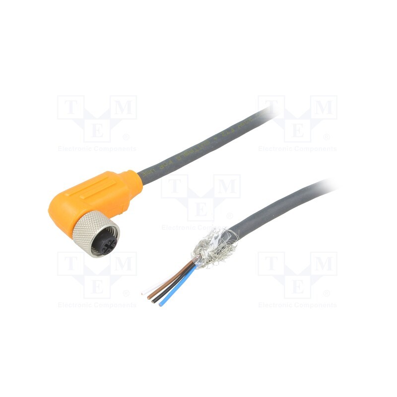 1 pcs x LUMBERG AUTOMATION - RKWTS 4-288/2 M - Connection lead, M12, PIN: 4, angled, 2m, plug, 240VAC, 4A, -25÷80°C
