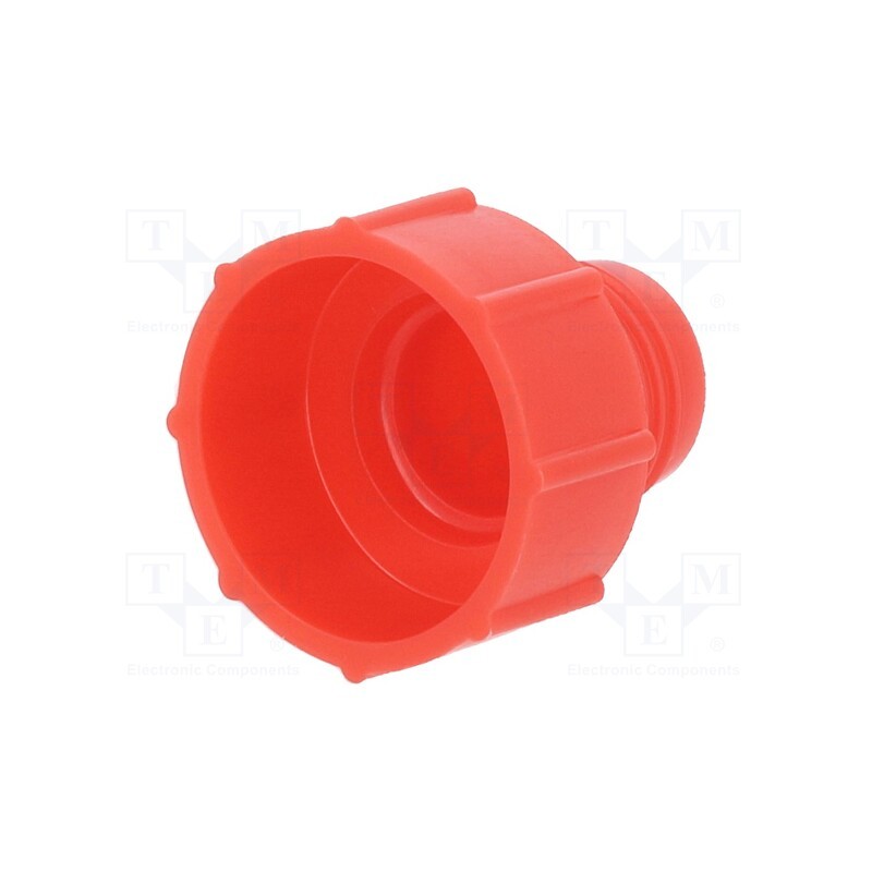 5 pcs x FISNAR - EA3P - Bottom cartridge cap, red, screwed rod, polyetylene