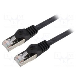 1 pcs x GEMBIRD - PP6A-LSZHCU-BK-15M - Patch cord, S/FTP, 6a, solid, Cu, LSZH, black, 15m, 27AWG, Cablexpert