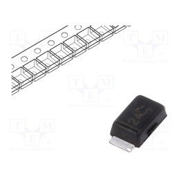 10 pcs x DIODES INCORPORATED - BAT43W-7-F - Diode: Schottky rectifying, SMD, 30V, 0.2A, 5ns, SOD123,