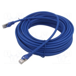 1 pcs x GEMBIRD - PP6A-LSZHCU-B-15M - Patch cord, S/FTP, 6a, solid, Cu, LSZH, blue, 15m, 27AWG, Cablexpert