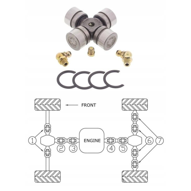 Cross shaft Kawasaki KFV KL 300 400 Bayou Prairie