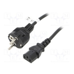 1 pcs x Goobay - 96037 - Cable, IEC C13 female,IEC C14 male, PVC, 5m, black, 10A, 250V