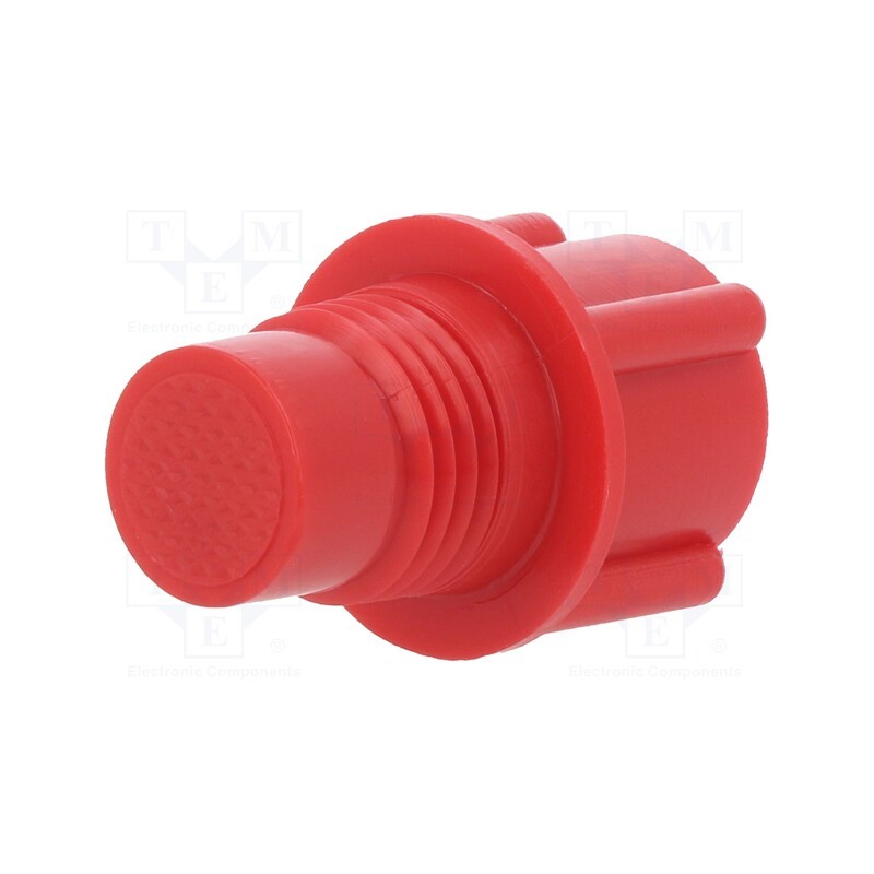 5 pcs x FISNAR - EA4P - Bottom cartridge cap, red, screwed rod, polyetylene