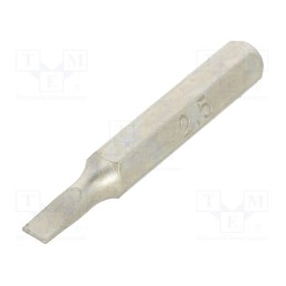 1 pcs x BETA - 12560006 - Screwdriver bit, slot, 2,5x0,4mm, Overall len: 27mm