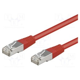 1 pcs x Goobay - 68032 - Patch cord, SF/UTP, 5e, stranded, CCA, PVC, red, 1m, 26AWG