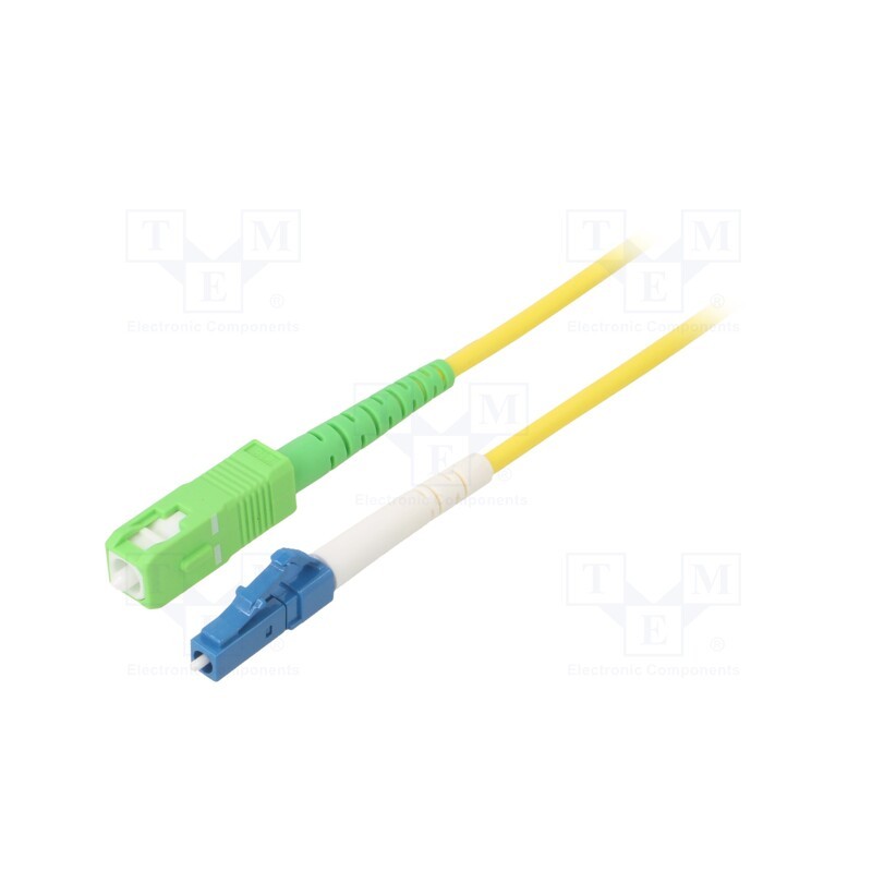 1 pcs x Goobay - 59653 - Fiber patch cord, OS2, LC/UPC,SC/APC, 15m, Optical fiber: 9/125um