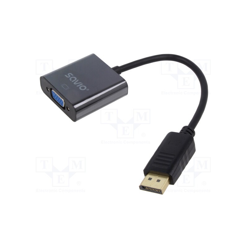 1 pcs x SAVIO - SAVKABELCL-90/B - Converter, DisplayPort 1.1, 0.2m, black, bag