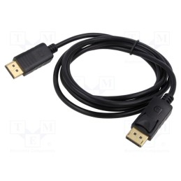 1 pcs x SAVIO - SAVKABELCL-85 - Cable, DisplayPort plug,both sides, Len: 1.8m, black, 30AWG