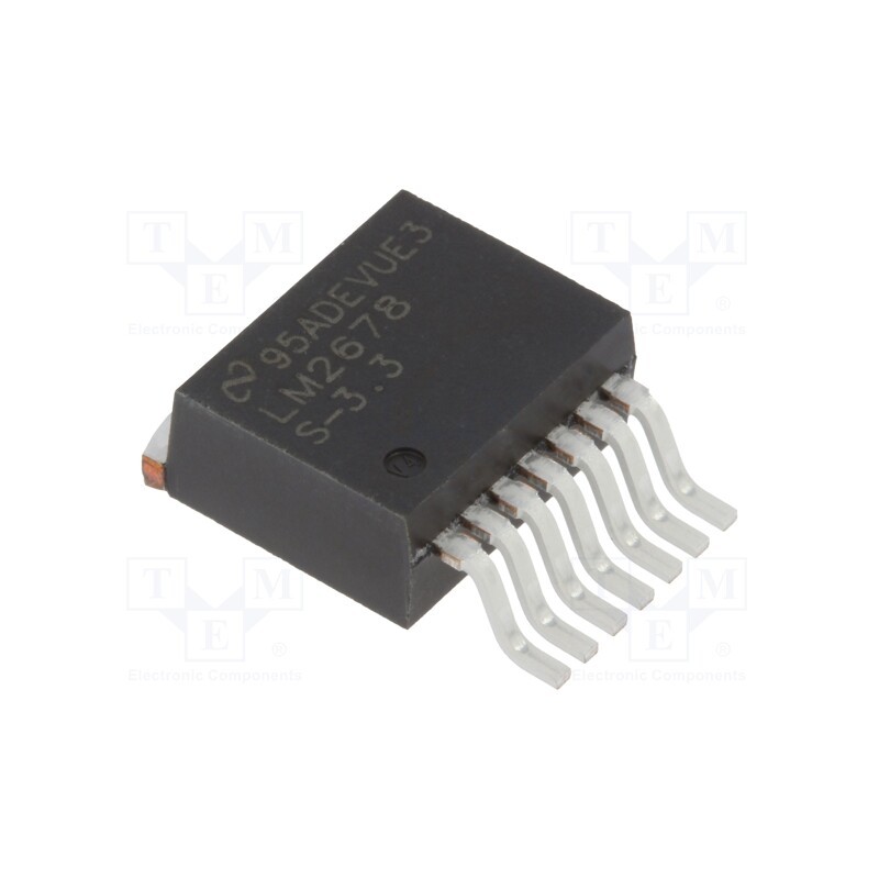 1 pcs x TEXAS INSTRUMENTS - LM2678S-3.3/NOPB - IC: PMIC, DC/DC converter, Uin: 8÷40VDC, Uout: 3.3VDC, 5A, TO263-7