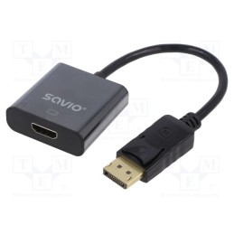 1 pcs x SAVIO - SAVKABELCL-55 - Adapter, DisplayPort plug,HDMI socket, black, blister