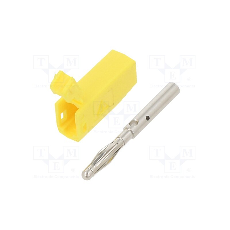 1 pcs x STu00c4UBLI - 22.2617-24 - Plug, 2mm banana, 10A, 30VAC, 60VDC, yellow, nickel plated, 0.5mm2