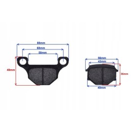 Brake pads for kingway chopper 150 250 set
