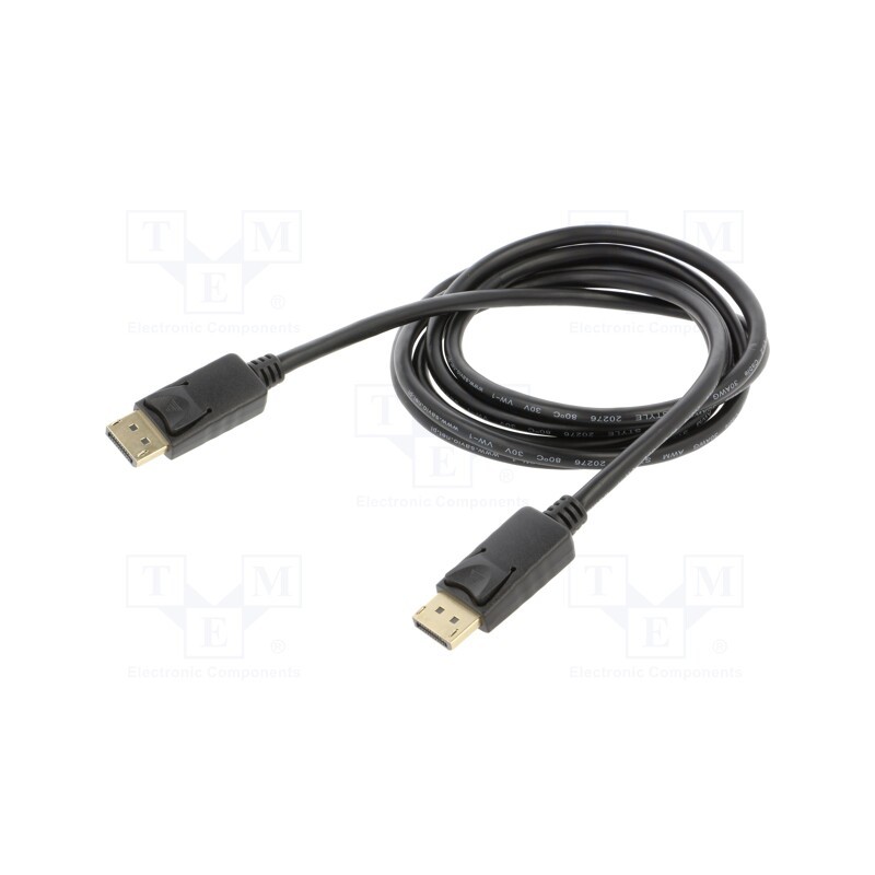 1 pcs x SAVIO - SAVKABELCL-136 - Cable, DisplayPort 1.2, DisplayPort plug,both sides, Len: 2m