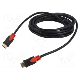 1 pcs x SAVIO - SAVKABELCL-113 - Cable, HDMI 2.0, HDMI plug,both sides, Len: 5m, black, 30AWG