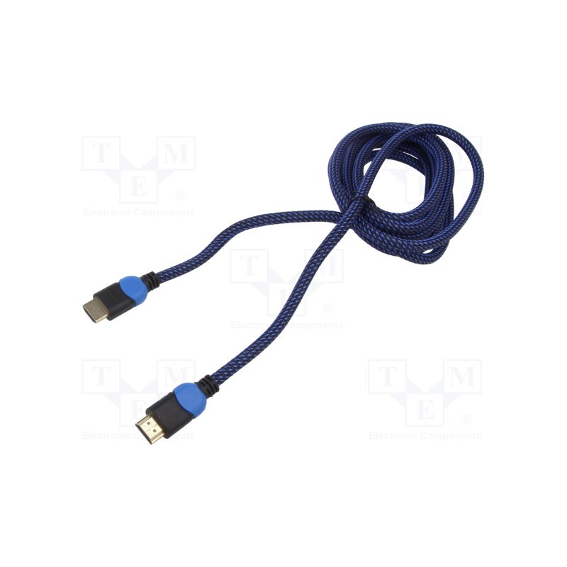 1 pcs x SAVIO - SAVGCL-05 - Cable, HDMI 2.0, HDMI plug,both sides, textile, Len: 3m, 30AWG