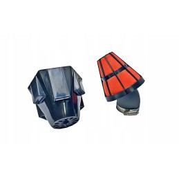 Air filter, sponge cone, 35mm, foldable, with cover