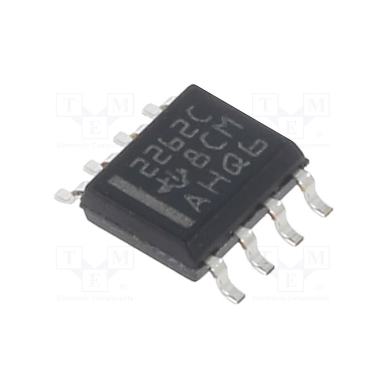1 pcs x TEXAS INSTRUMENTS - TLC2262CD - IC: operational amplifier, 730kHz, Ch: 2, SO8, ±2.2÷8VDC,4.4÷16VDC