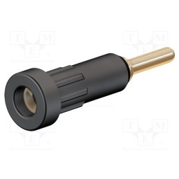 1 pcs x STu00c4UBLI - 23.1012-21 - Socket, 2mm banana, 10A, Overall len: 24.5mm, black, insulated