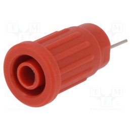 1 pcs x SCHu00dcTZINGER - SEPB 7089 NI / RT - Socket, 4mm banana, 24A, 1kV, red, on panel,push-in, 33mm, -25÷80°C