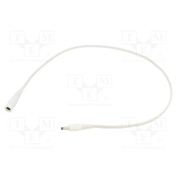 1 pcs x WEST POL - P13-C21-T050-050WH - Cable, 2x0.5mm2, DC 3,5/1,3 plug,DC 5,5/2,1 socket, straight