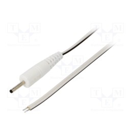 1 pcs x WEST POL - P07-TT-T035-150WH - Cable, 2x0.35mm2, wires,DC 2,35/0,7 plug, straight, white, 1.5m