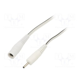 1 pcs x WEST POL - P07-C21-T050-050WH - Cable, 2x0.5mm2, DC 2,35/0,7 plug,DC 5,5/2,1 socket, straight