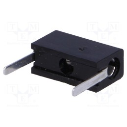 1 pcs x HIRSCHMANN T&M - MPB 1 SW - Socket, 2mm banana, 6A, 10.25mm, black, PCB, Plating: tinned, 6mΩ