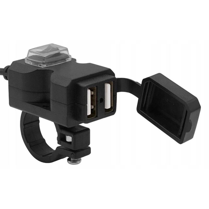 USB charger for handlebars, power supply 3 1a motorcycle