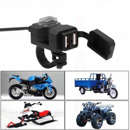 USB charger for handlebars, power supply 3 1a motorcycle