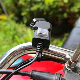 USB charger for handlebars, power supply 3 1a motorcycle