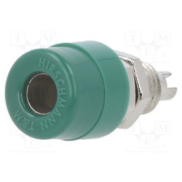 1 pcs x HIRSCHMANN T&M - BIL 20 GN - Socket, 4mm banana, 32A, 60VDC, green, screw, Overall len: 23.5mm