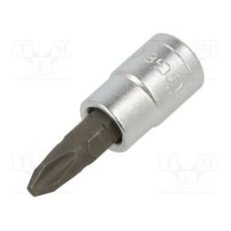 1 pcs x Hu00d6GERT TECHNIK - HT1S602 - Socket, socket spanner,Phillips, PH2, 1/4', Chrom-vanadium steel