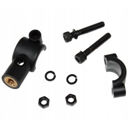 Mirror mounting bracket, black, right thread, 10mm