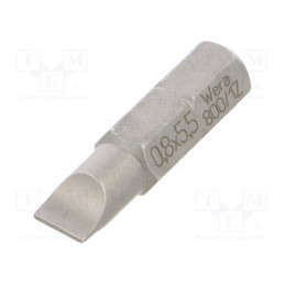 1 pcs x WERA - 5072057001 - Screwdriver bit, slot, 5,5x0,8mm, Overall len: 25mm