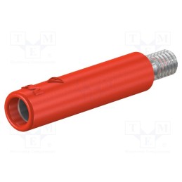 1 pcs x STu00c4UBLI - 23.1033-22 - Socket, 4mm banana, 32A, red, nickel plated, screw, insulated