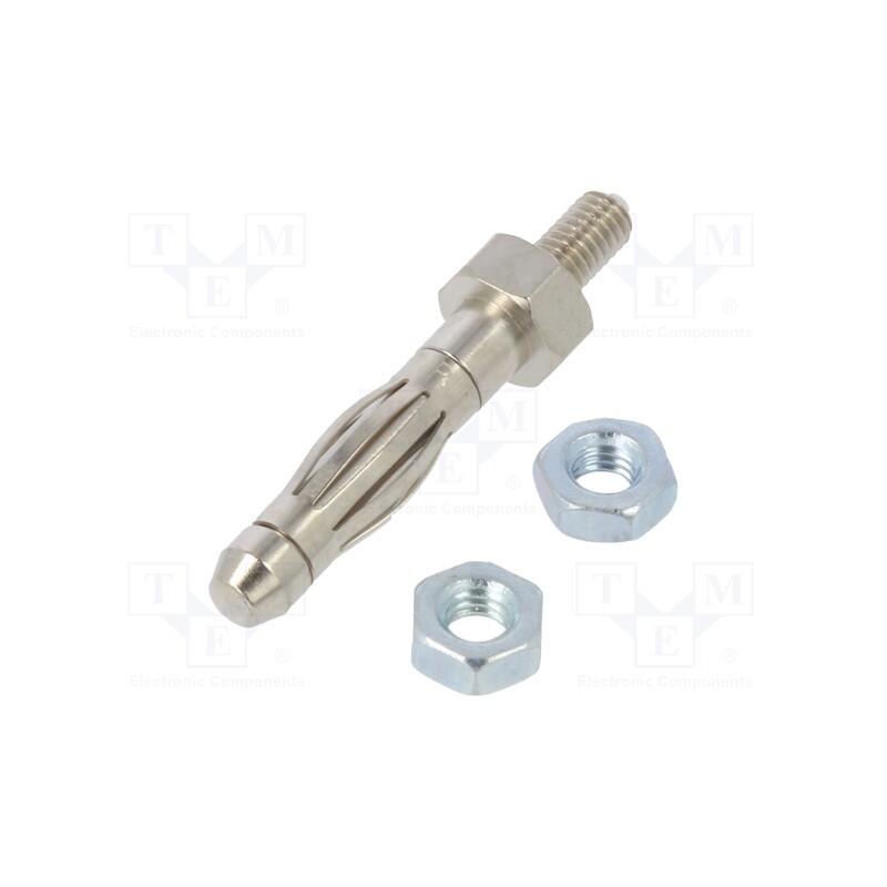 1 pcs x ELECTRO-PJP - 1052-6 - Plug, 4mm banana, 32A, 60VDC, non-insulated, 27.9mm, 2mΩ