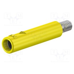 1 pcs x STu00c4UBLI - 23.1033-24 - Socket, 4mm banana, 32A, yellow, nickel plated, screw, insulated