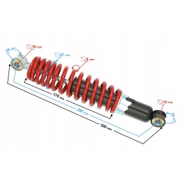 ATV 110 rear shock absorber, red